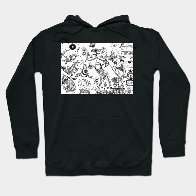 The Paradox of a Nation Hoodie by Majnun_Drawings